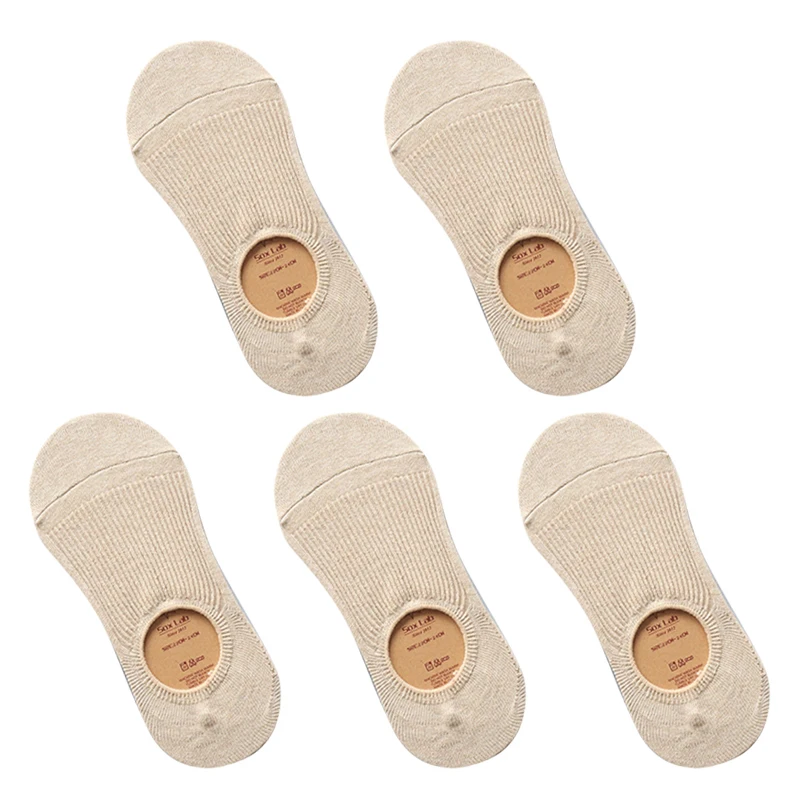 style H 5 pairs Невидимые короткие женские летние удобные хлопковые носки-Башмачки из бамбука для девочек женские носки-башмачки с низким голенищем из невидимого хлопка, 5 пар - Цвет: style H 5 pairs