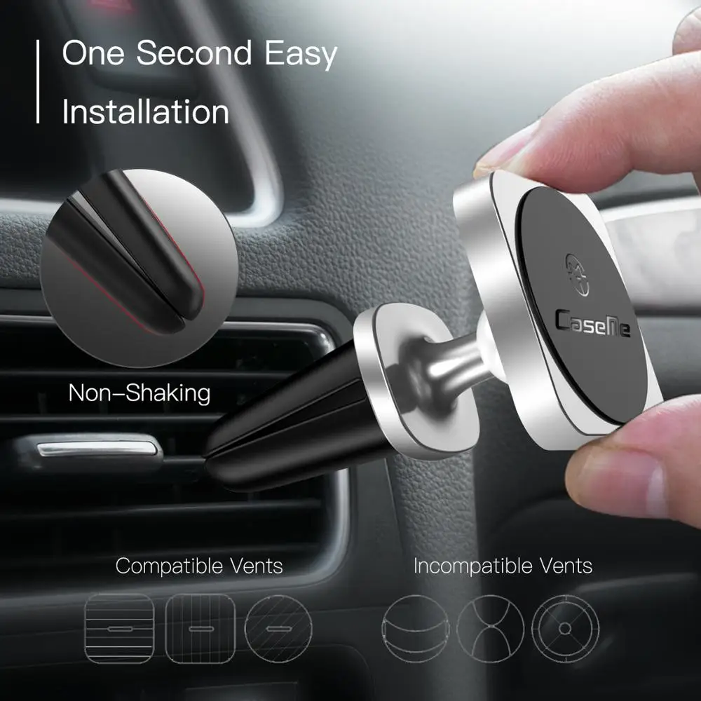 CaseMe for iPhone 11 Pro Max Air Vent Mount Strong Magnetic Square Car Phone Holder Suitable GPS navigation phone models | Мобильные