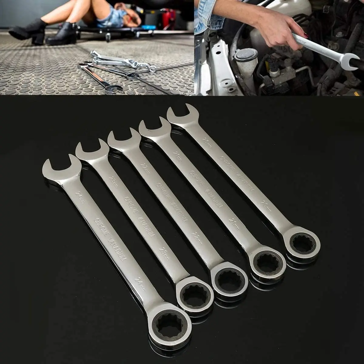 Comination Ratcheting Wrench Set Metric Sizes 6-32mm 72-Tooth Quick Fixed Head Ratchet Spanner | Инструменты