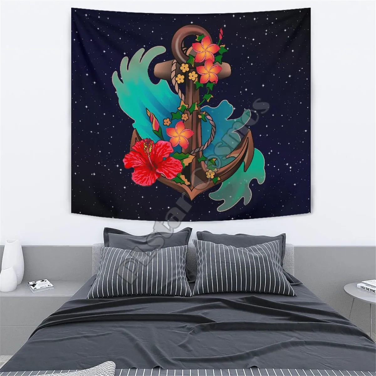 

Anchor Galaxy Tapestry Tapestry 3D Printing Tapestrying Rectangular Home Decor Wall Hanging