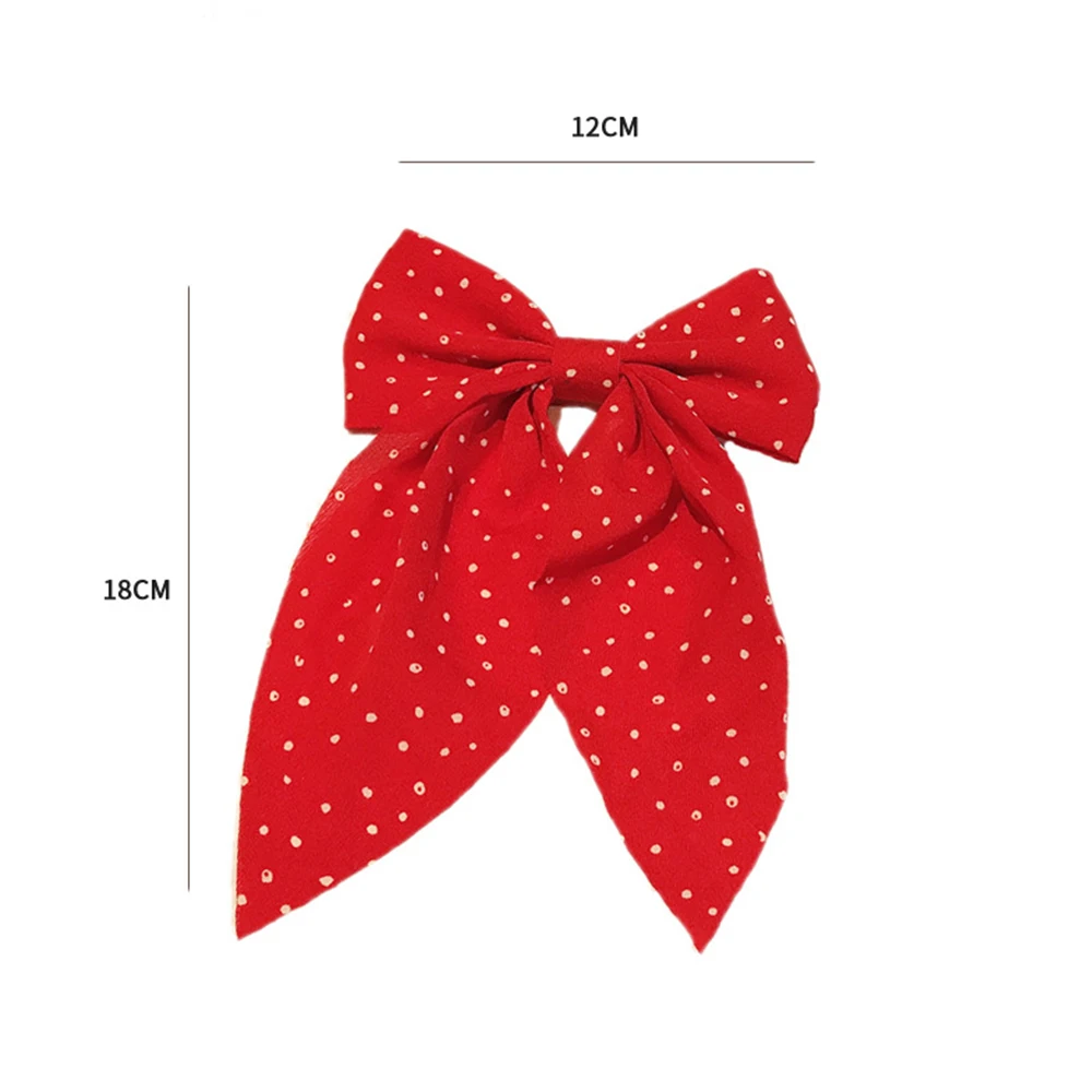 

Fashion Cloth Hair Clip Wave Point Bow Barrettes Double Layer Hair Clip Girls Hairgrips Sweet Ribbon Hair Accessories