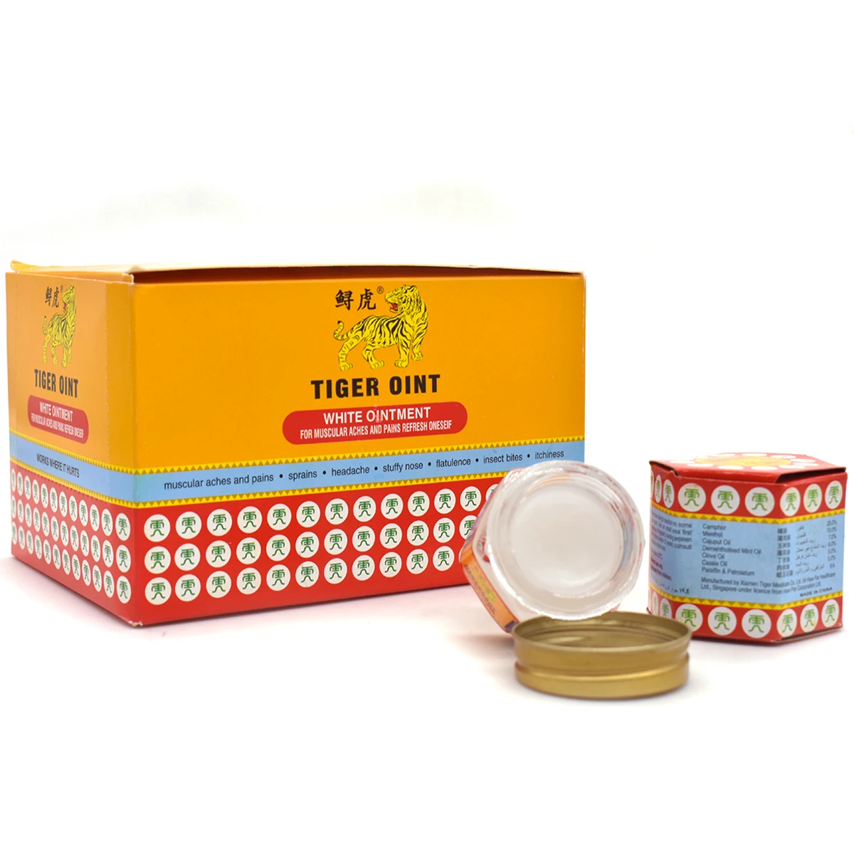 12 шт. тигровый бальзам белый мазь 100% Оригинальный Таиланд обезболивающее лечение