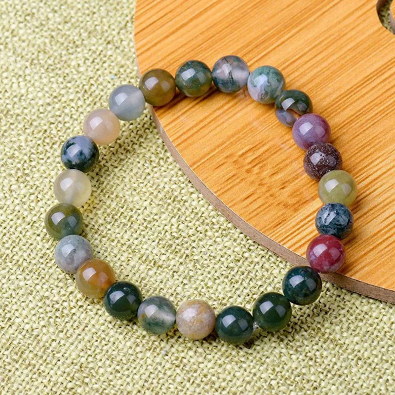 Браслет из натурального камня для женщин и мужчин эластичный браслет с бирюзовым