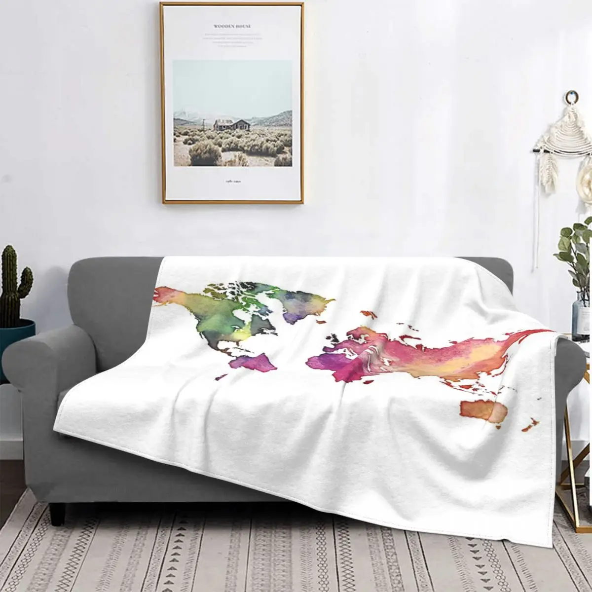

Manta с маской мира остроконечной, colcha для cama a Куадрос, manta de verano, colcha de Пикник