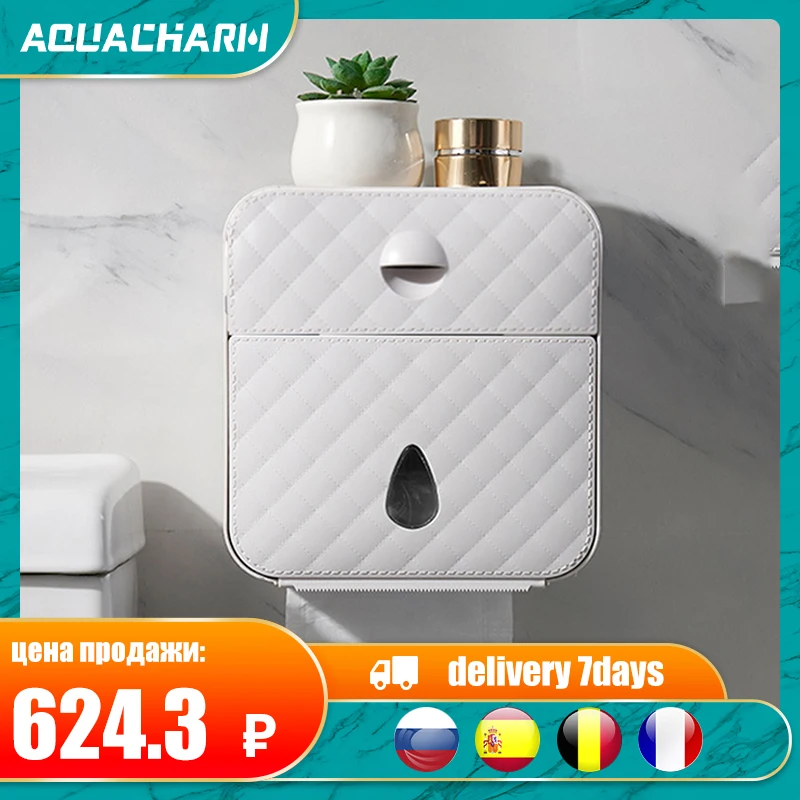 

NEW Toilet Roll Holder Waterproof Paper Towel Holder Wall Mounted Wc Roll Paper Stand Case Tube Storage Box Bathroom Accessories