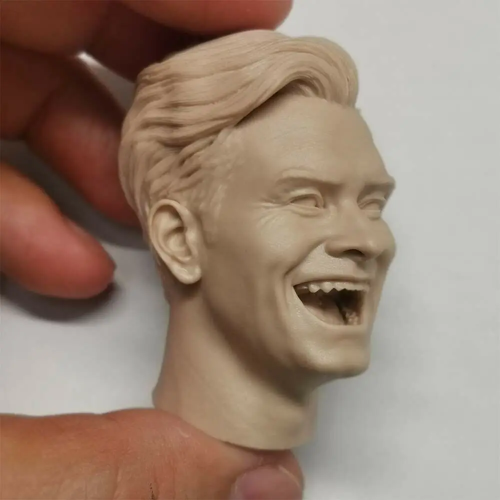DIY 1/6 Неокрашенная голова смеющегося Antony Starr лепка резьба модель подходит для 12