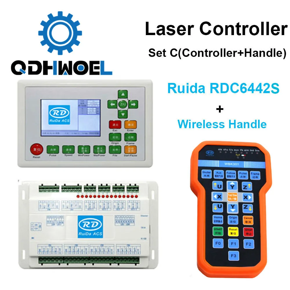 Ruida RDC6442G RDC6442S DSP лазерный контроллер панель PSU WIFI ручка для Co2 лазерной гравировки