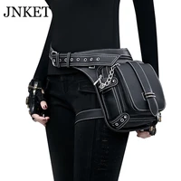 jnket new women steam punk waist bag retro belt bag shoulder bags pu leather crossbody bags large capacity sling bag