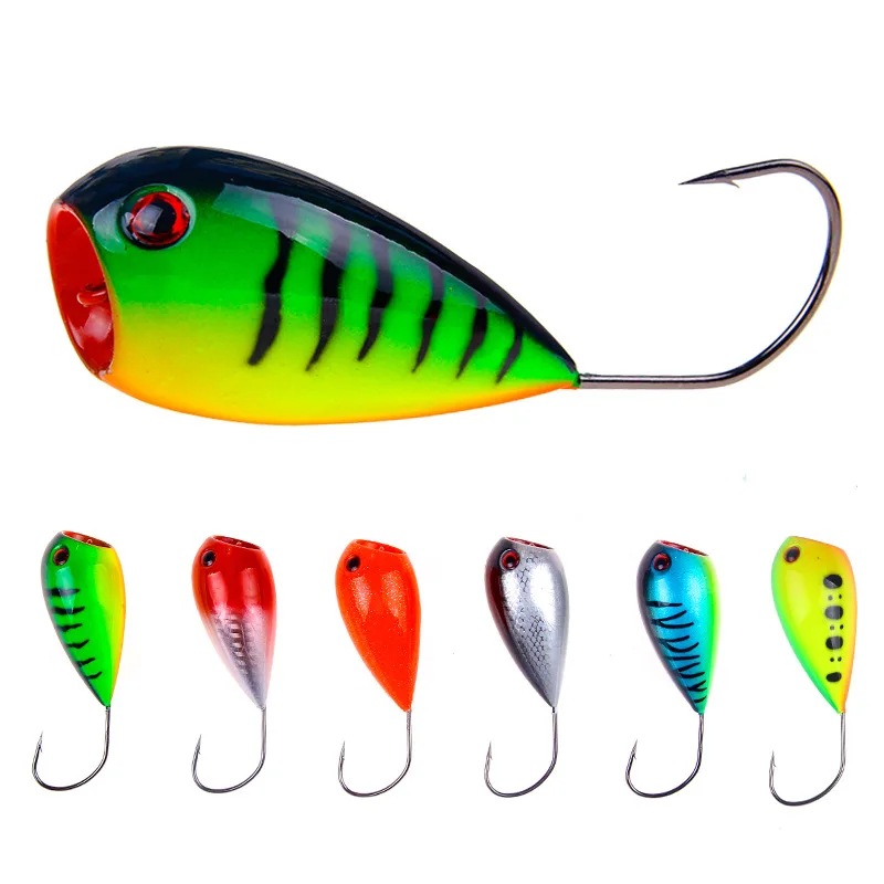 

6Colors Popper Fishing Lure Crankbaits 8cm 13g Artificial Baits Croatian EGG Floating Hard Bait with Single Hook