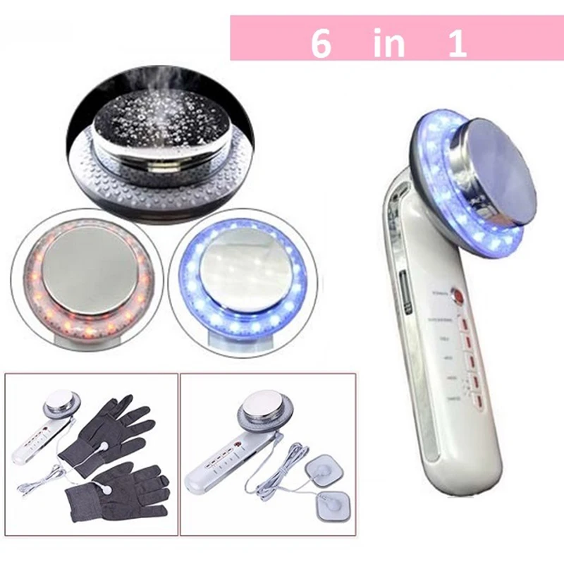 Высокое качество 6 в 1 EMS ультразвуковой фотон для похудения красного и синего