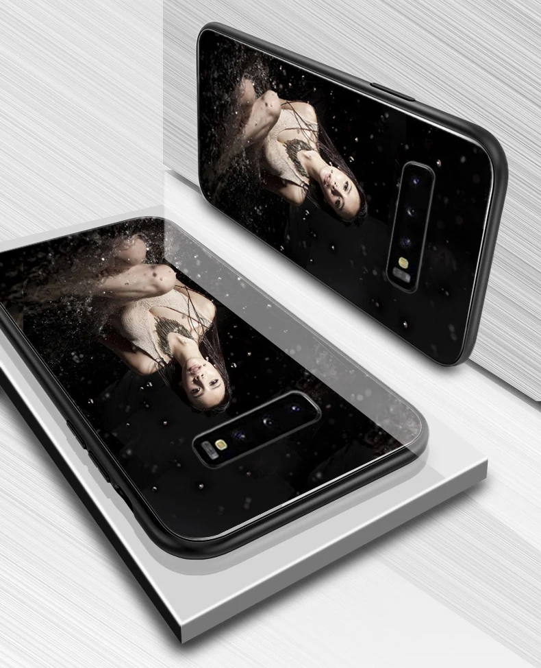 for Samsung Galaxy S10 Plus S10e S9 S8 Note 10 Plus 5G 8 9 A10 A30 A50 A70 Case Custom Photo DIY Picture Tempered Glass Cover