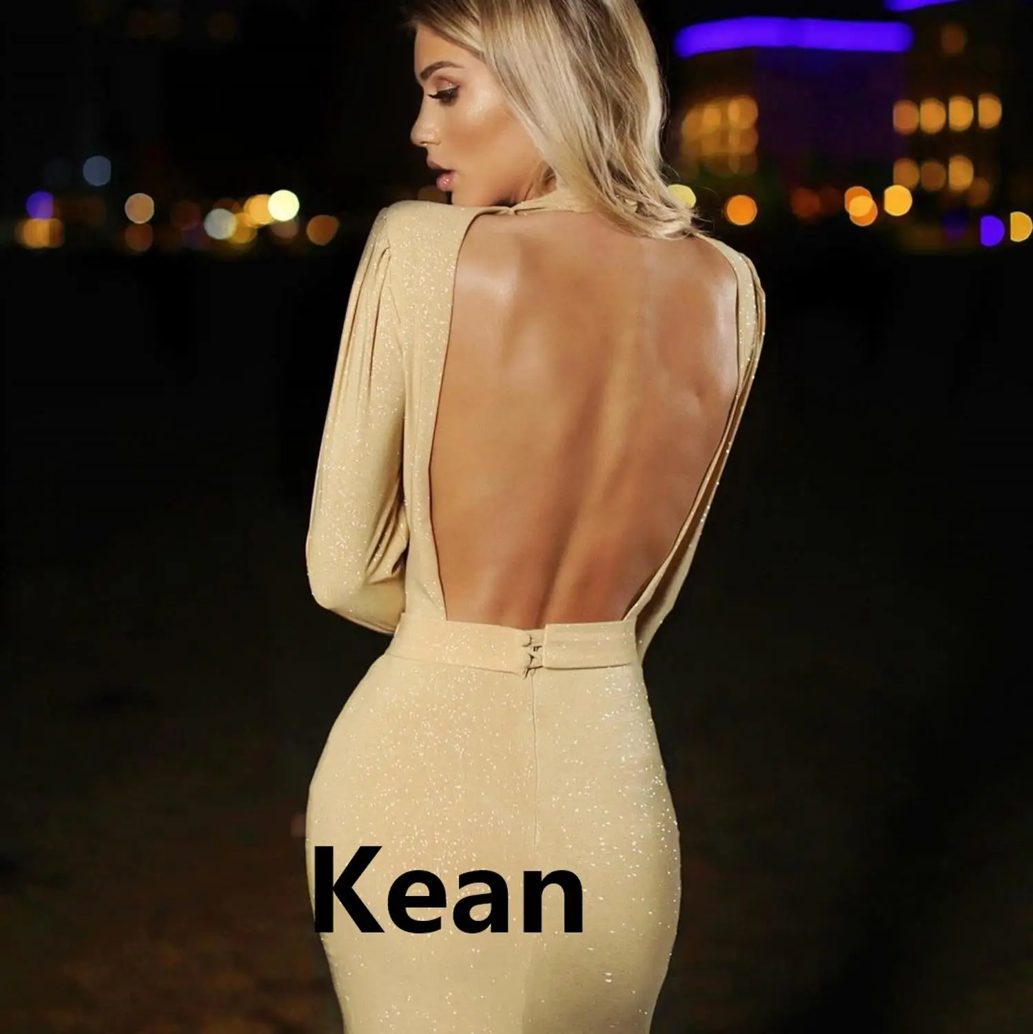 

Light Yellow Slit Prom Dress Satin v-Neck Backless Mermaid Pleat Party Dress Prom Gown Evening Dresses Robe De Soiree