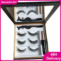 6 pairs magnetic lashes eyeliner magnetic kit magnetic eyelashes and eyeliner setno glue waterproof faux cils magnetique