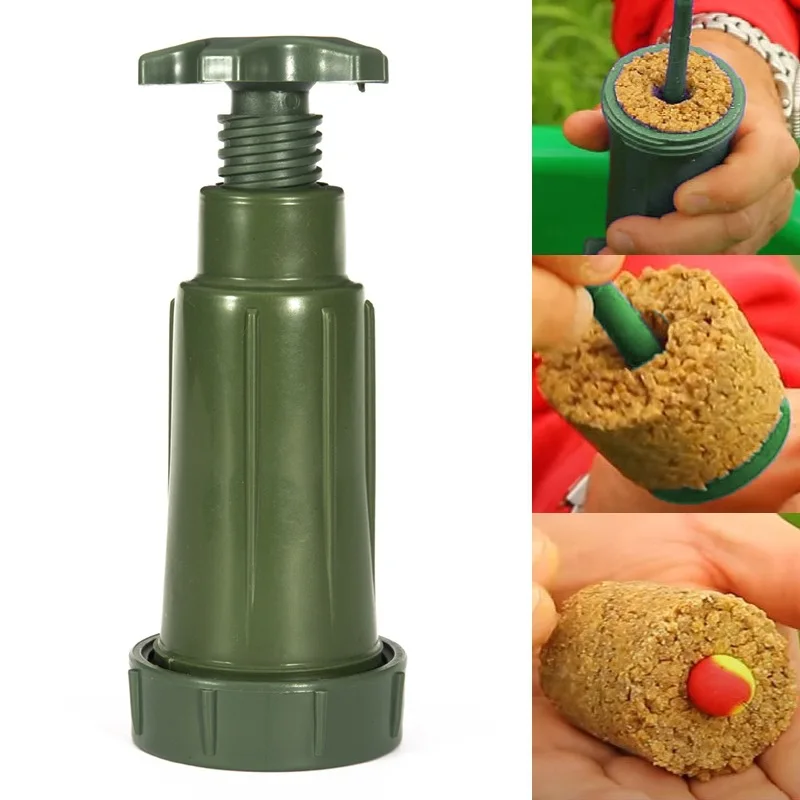 

1Pcs/Bag Carp Fishing Ground Bait Compressor Fishing Bait Making Tool Green Color