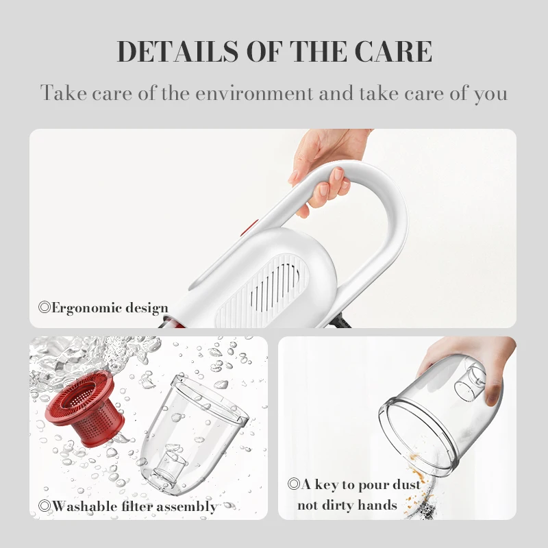 

Home Wireless Vacuum Cleaner Rotating Brush Multilayer Cleaning Filter HEPA Haipa Filter Handheld Vacuum Cleaner
