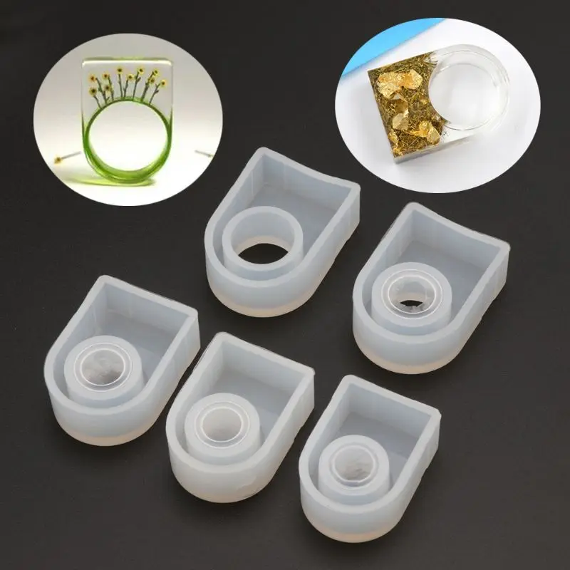 

D2TD One Pack Silicone Rabbit Rings Mold Set Pendant UV Resin Casting Jewelry Making