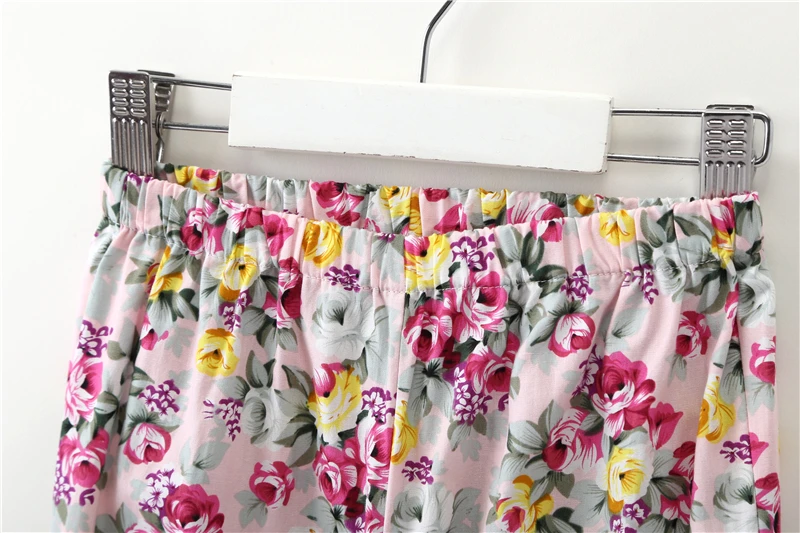 Повседневная летняя детская одежда для девочек свободные хлопковые шаровары до