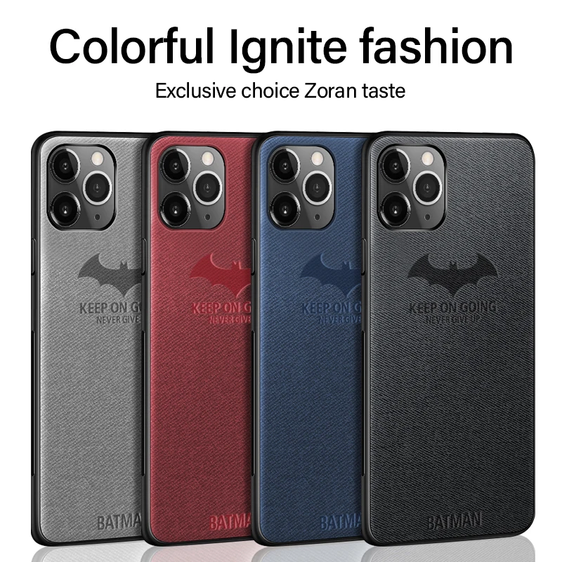 

Ultra-Thin Bat Fabric Shell, Suitable For iPhone 12 11 Pro SE Xsmax XS XR X 8 7 6 s Plus Magnetic Protective Cover