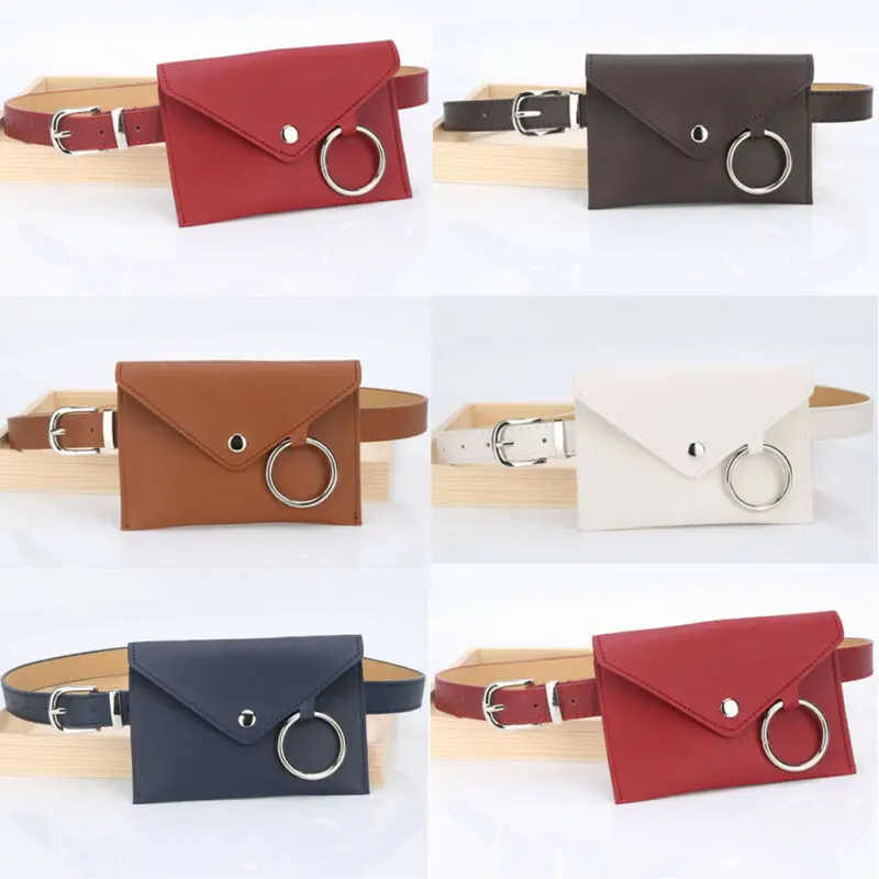 Женская поясная сумка из искусственной кожи кошелек на ремне маленький