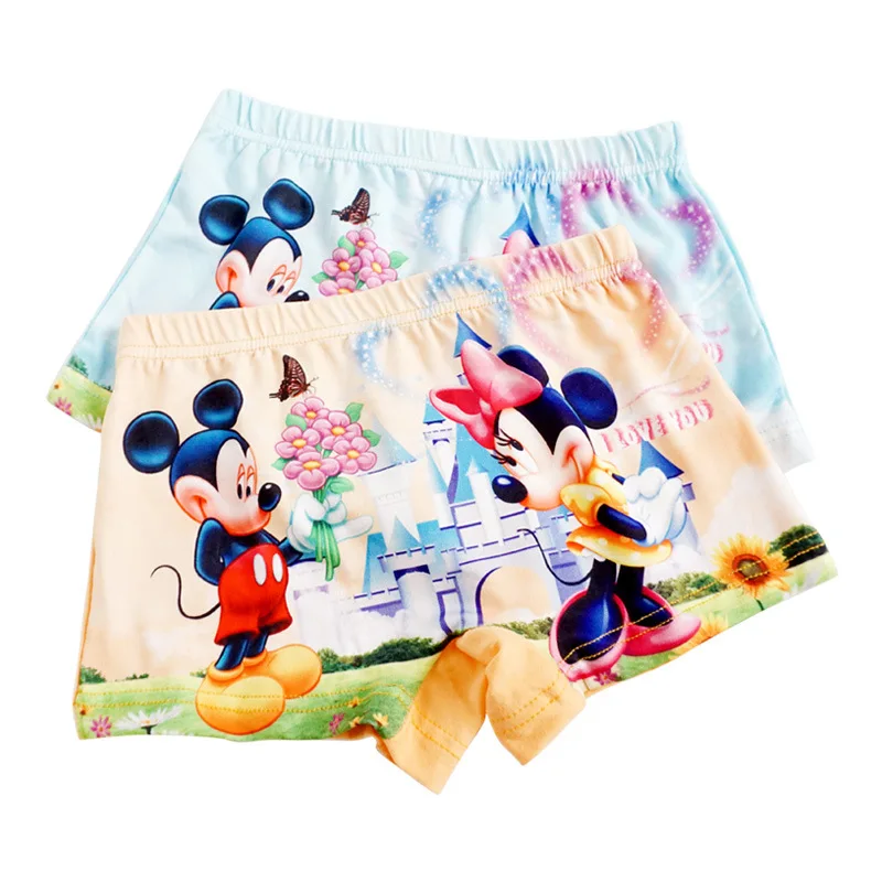 

3Pcs Disney Mickey Minnie Panties for Girls Baby Underwear Children's Briefs Infant Boxer Ice Princess Panty Children's Shorts