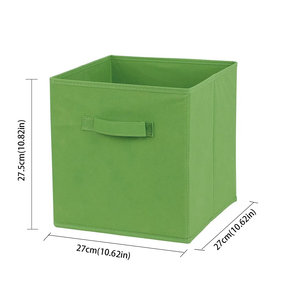 

Non-Woven Storage Box Fabric Basket Storage Boxes Without Lid Foldable Laundry Storage Cubes Organizer With Handles Multicolor