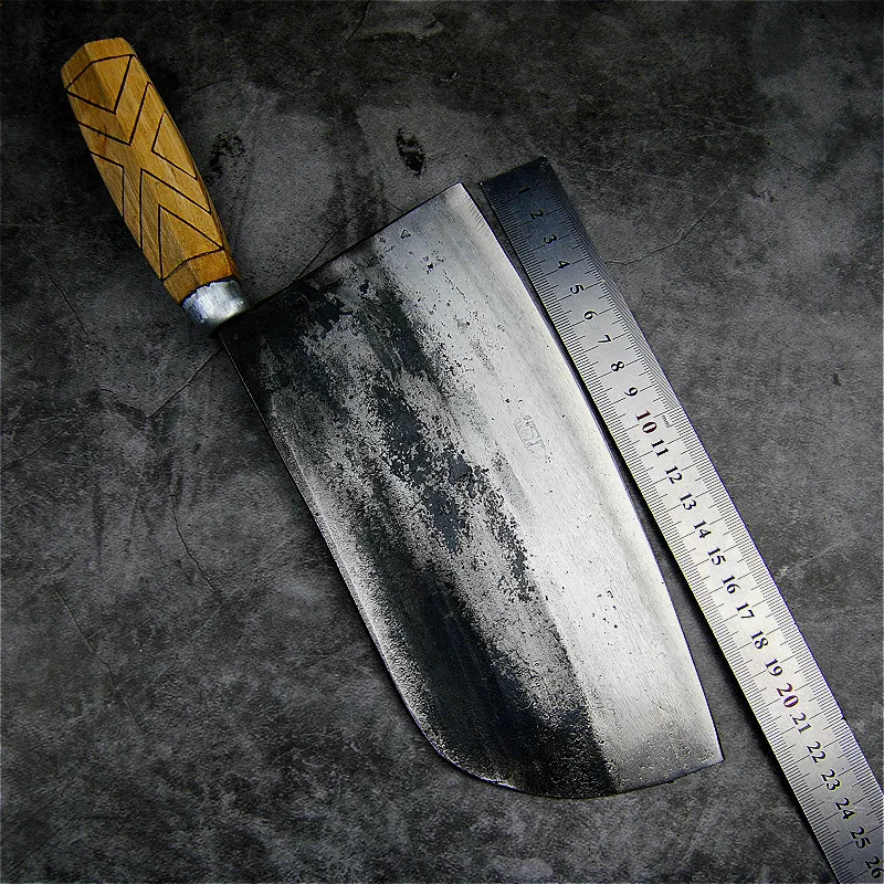 Кухонный нож большие круглые угловые лезвия 8 2 дюйма полностью кованый вручную