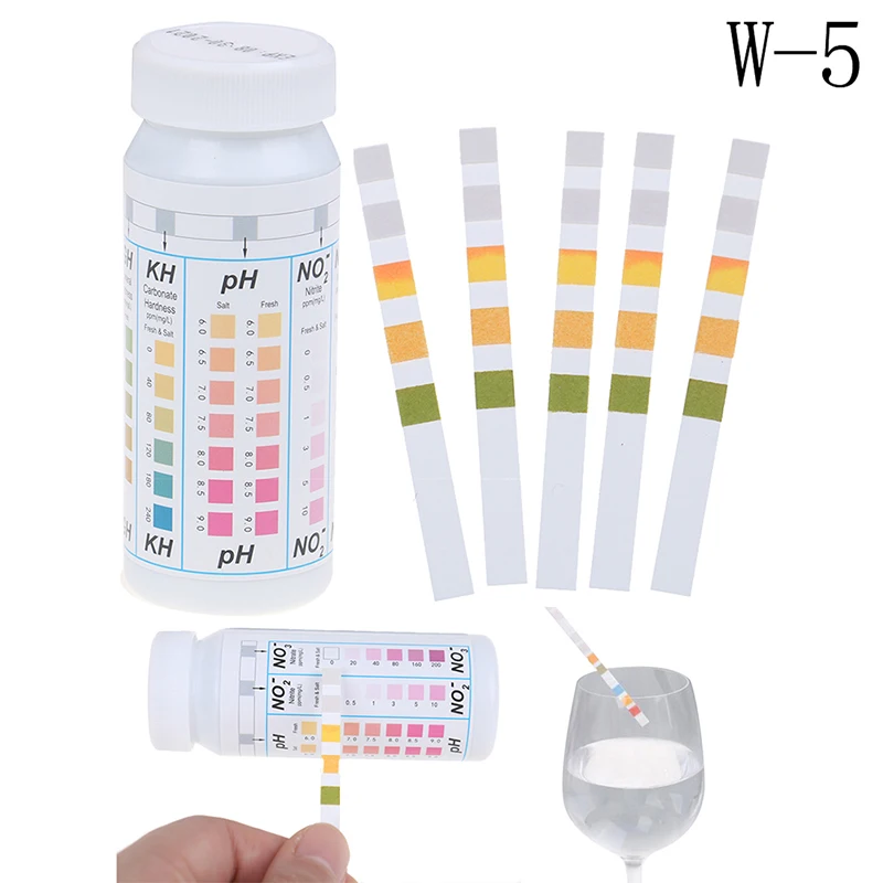 50 Strips 5 In 1 Swimming Spa Water Pool Filter Test Nitrate Meter Nitrite Tester PH Hardness Cleaner Accessories