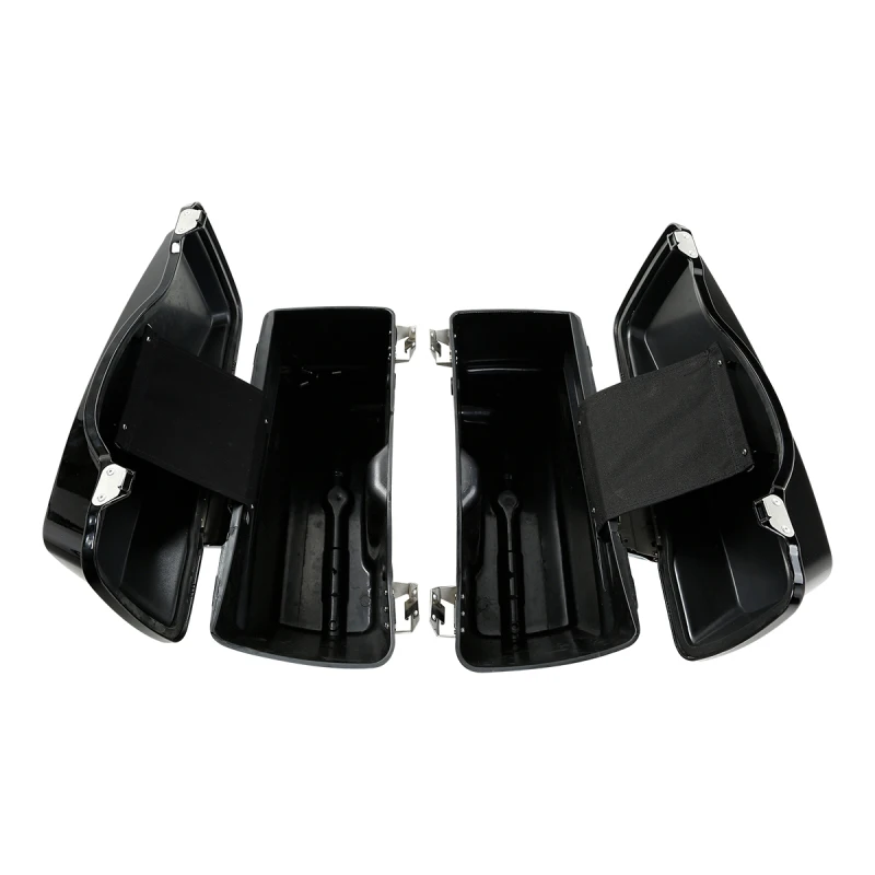 Мотоциклетные ABS черные седельные сумки с крышкой защелки ключи для Harley Road King Electra