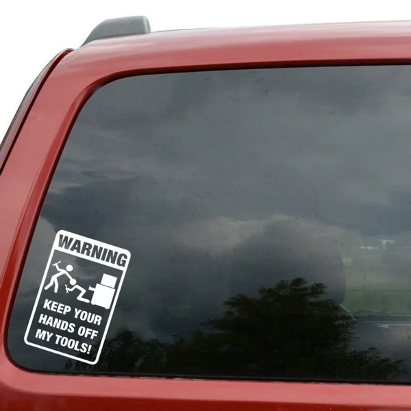 Ящик для инструментов Предупреждение Наклейка на кузов автомобиля Веселая