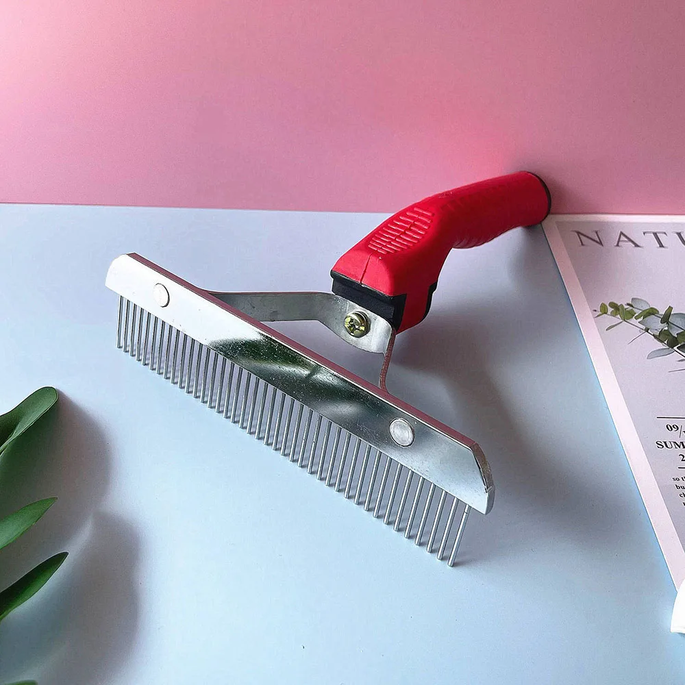 Щетка для груминга домашних питомцев расческа из нержавеющей стали вычесывания