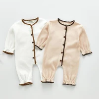 baby girl romper cotton long sleeve fashion newborn jumpsuit cute little girl clothes solid loose infant girl romper 0 24m