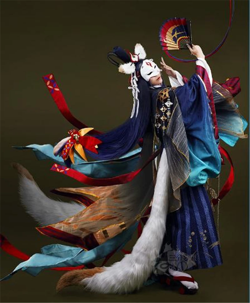 Игровой костюм Onmyoji Tamamo no Mae Unawaking кимоно Униформа косплей аниме платье бесплатная