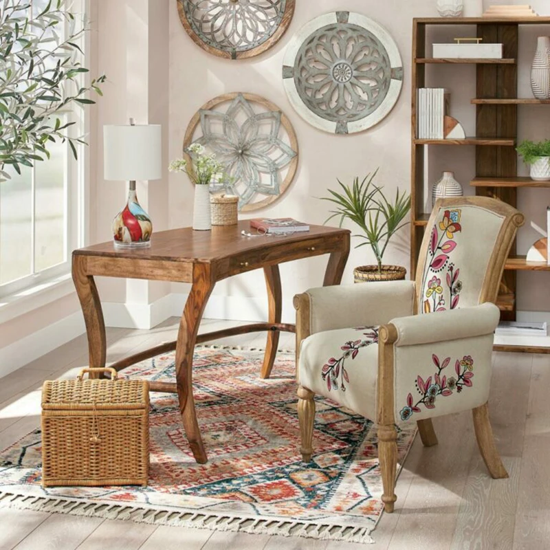 

Heritage Round Wall Art Wooden Hanging Ornament Home Resturant Decoration Lightweight jlrr