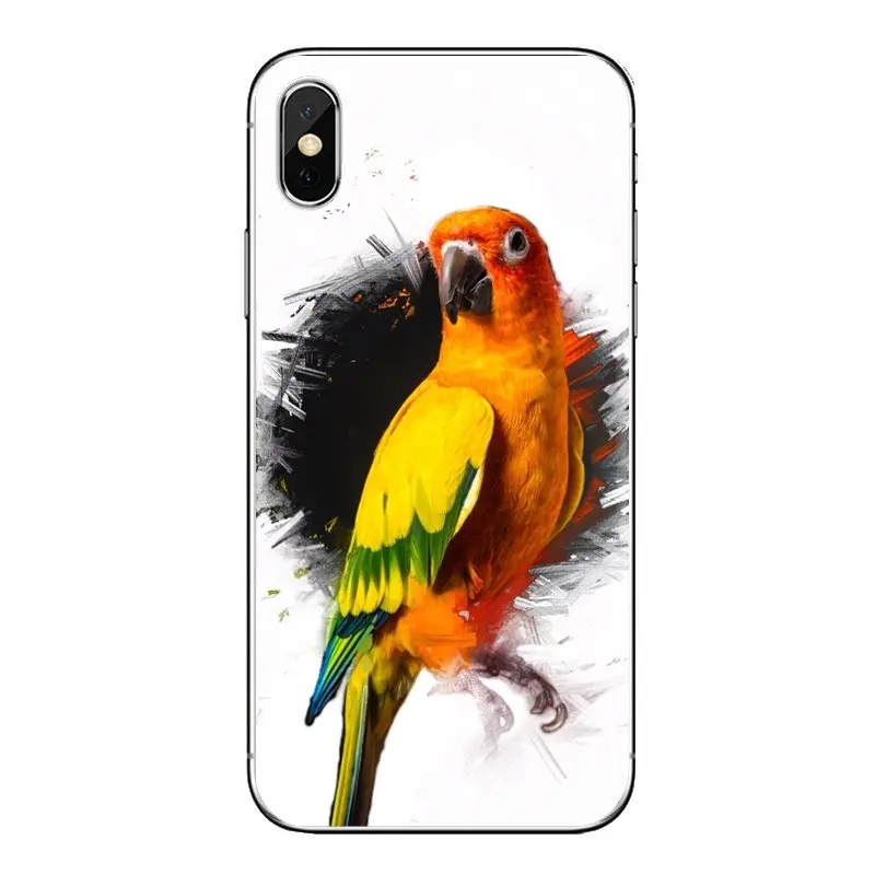 Мягкие чехлы из ТПУ кожи аниме птички обои с попугаями для huawei Honor 7X V10 6C V9 6A играть