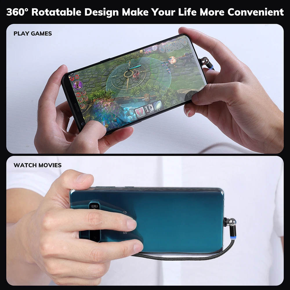 Магнитный кабель TOPK AM28 с поворотом на 360 градусов usb-кабель для iPhone 11 Pro Max Xs 8 7 6 Plus 5