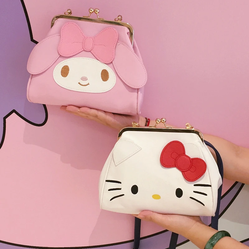 Милая сумка-мессенджер «hello kitty My Melody Cinnamoroll pomparin» для женщин, сумки через плечо с рисунком для детей, сумки на плечо для девочек