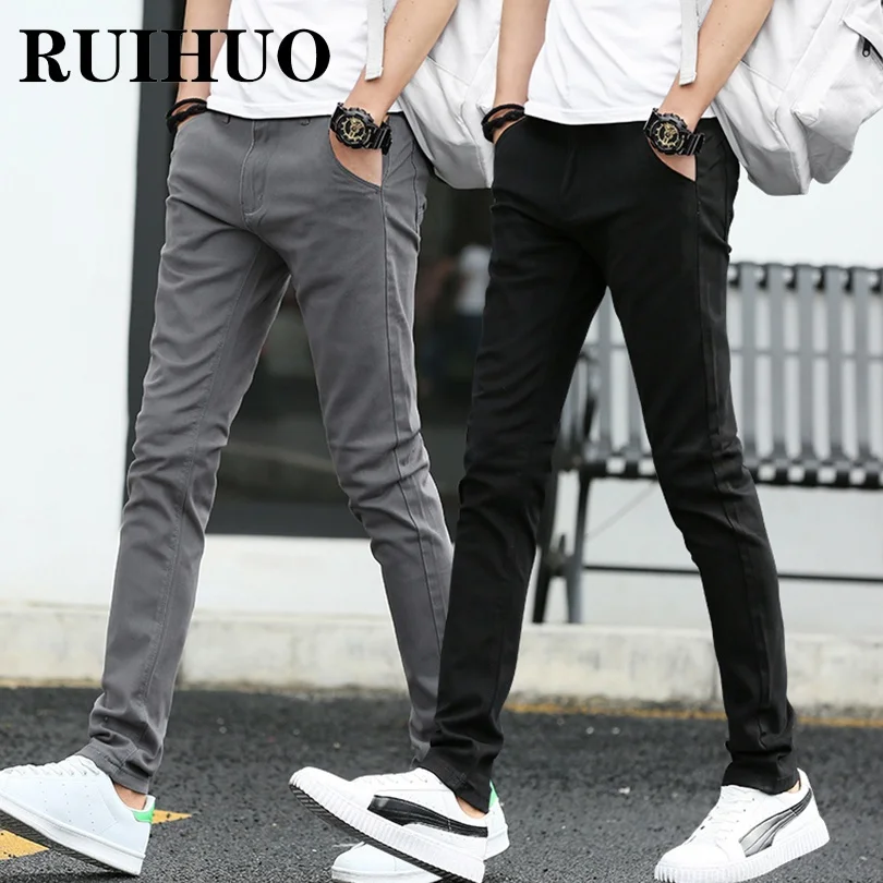 

Узкие корейские модные брюки RUIHUO, женские брюки, 28-36, в японском стиле, в стиле хип-хоп, мешковатая уличная одежда, весна 2022, Новое поступление