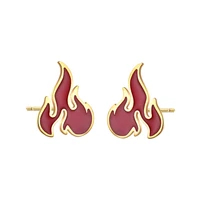 flame hip hop hipster stainless steel stud earrings unix stainless steel trendy student girl fashion personality hip hop earring