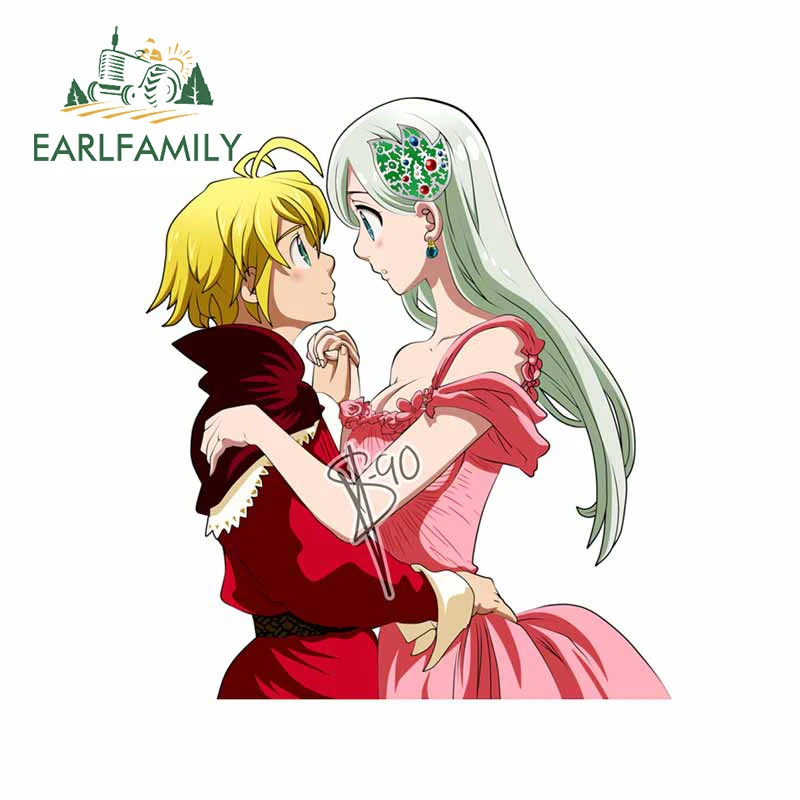 

EARLFAMILY 13 см х 11,3 см за семь смертных грехов, автомобильные наклейки, Солнцезащитная наклейка, аниме виниловый материал для JDM SUV RV