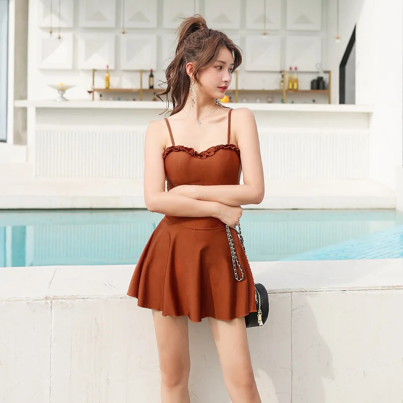 Купальный костюм купальный ming Gir для девочек и женщин Цельный Монокини пуш ап