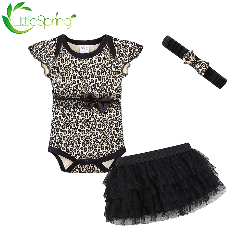 Комплект одежды LittleSpring Женский Тюлевая юбка с оборками и эластичным поясом