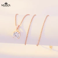 zircon necklace fake diamond woman exquisite fashion ladie jewelry 2021 brand classic simple style beautiful the girl neck chain