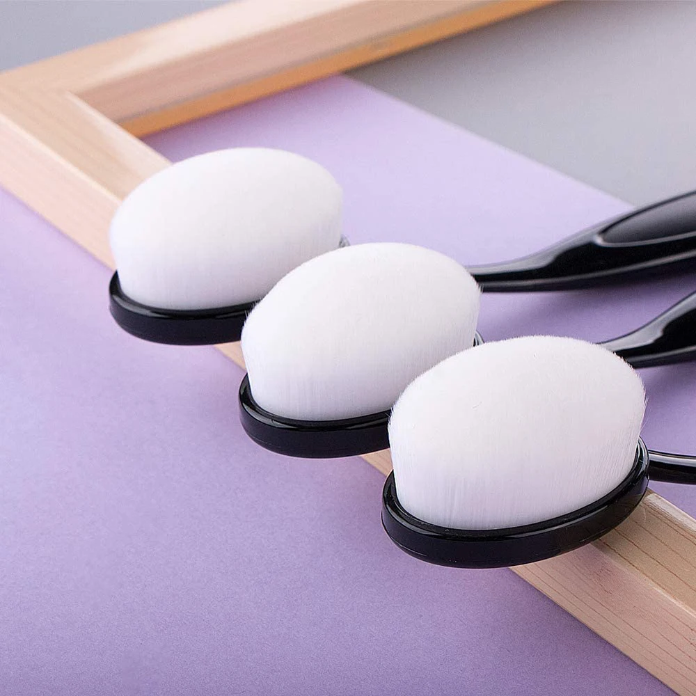 

3/6/9pcs Makeup Brushes Set Toothbrush Oval Nylon Hair For Craft Ink Blending Brushes Face Foundation Blending Brush Makeup Tool