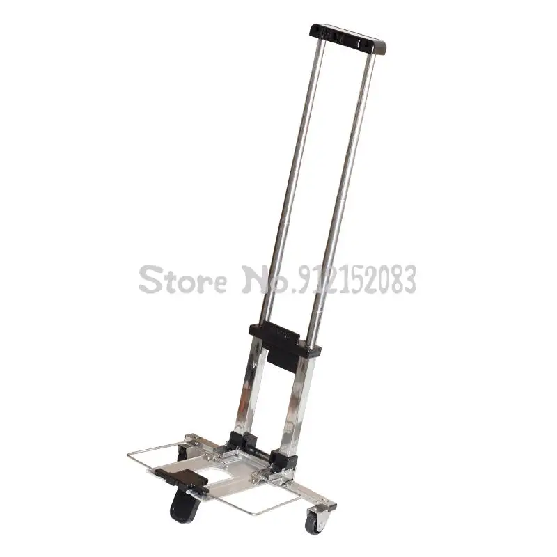 Маленькая Тележка из нержавеющей стали для покупки продуктов Складная