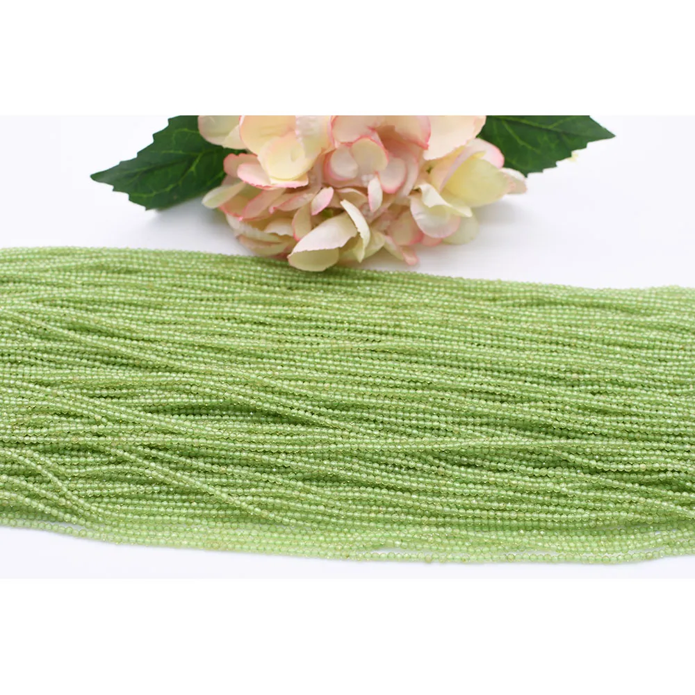 

5 strands 2-3mm Natural Faced Green cat's eye Round stone beads For DIY Bracelet Necklace Jewelry Making Strand 15"