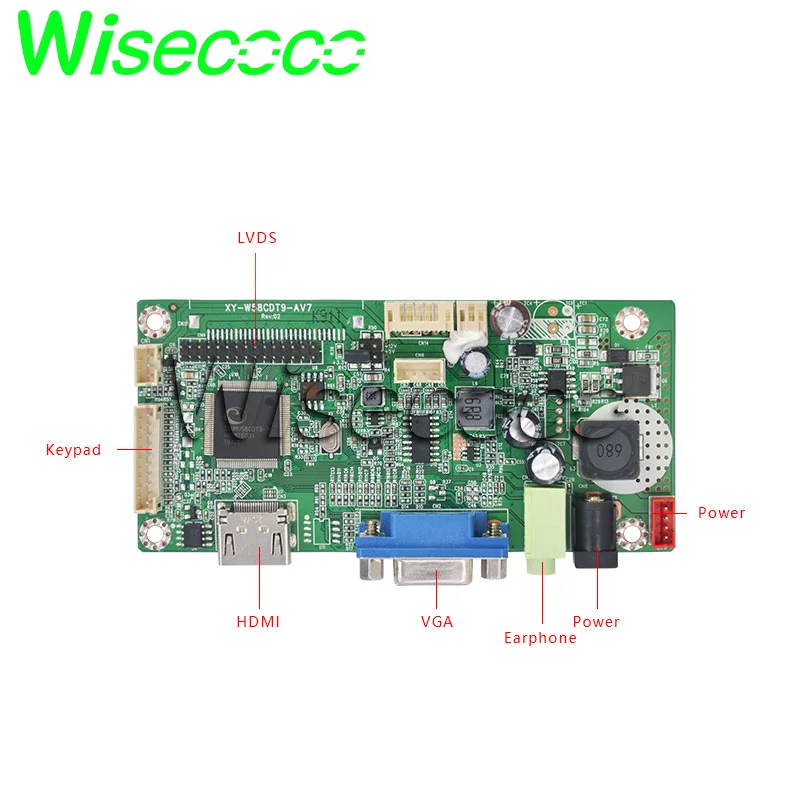 Wisecoco 12 3 дюйма Автомобильный измерительный ЖК дисплей 40 pin hdmi LVDS VGA + сенсорная