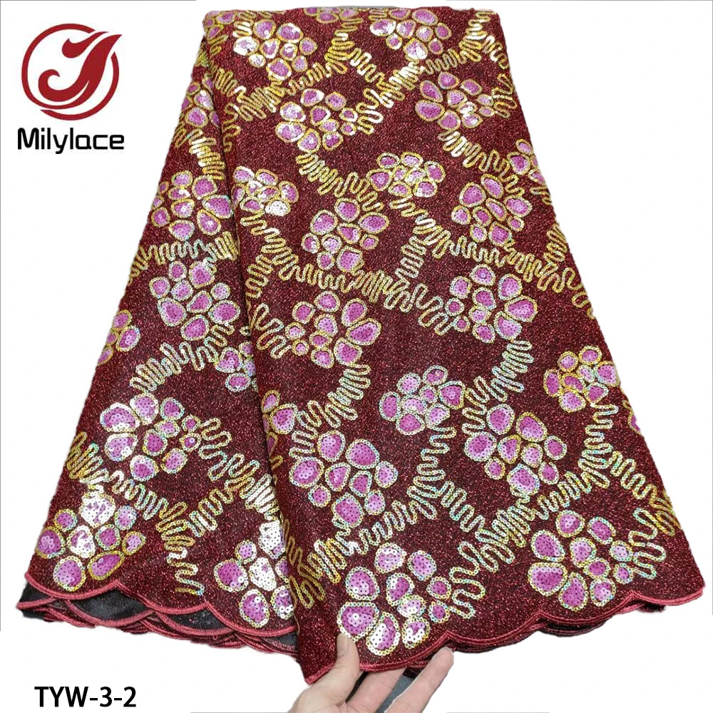 Новый дизайн Африканское двойное Сетчатое кружево с большим количеством блесток