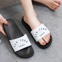 women shoes 2021 summer home flip flops new york letter women sandals bathroom non slip slides women slippers fashion