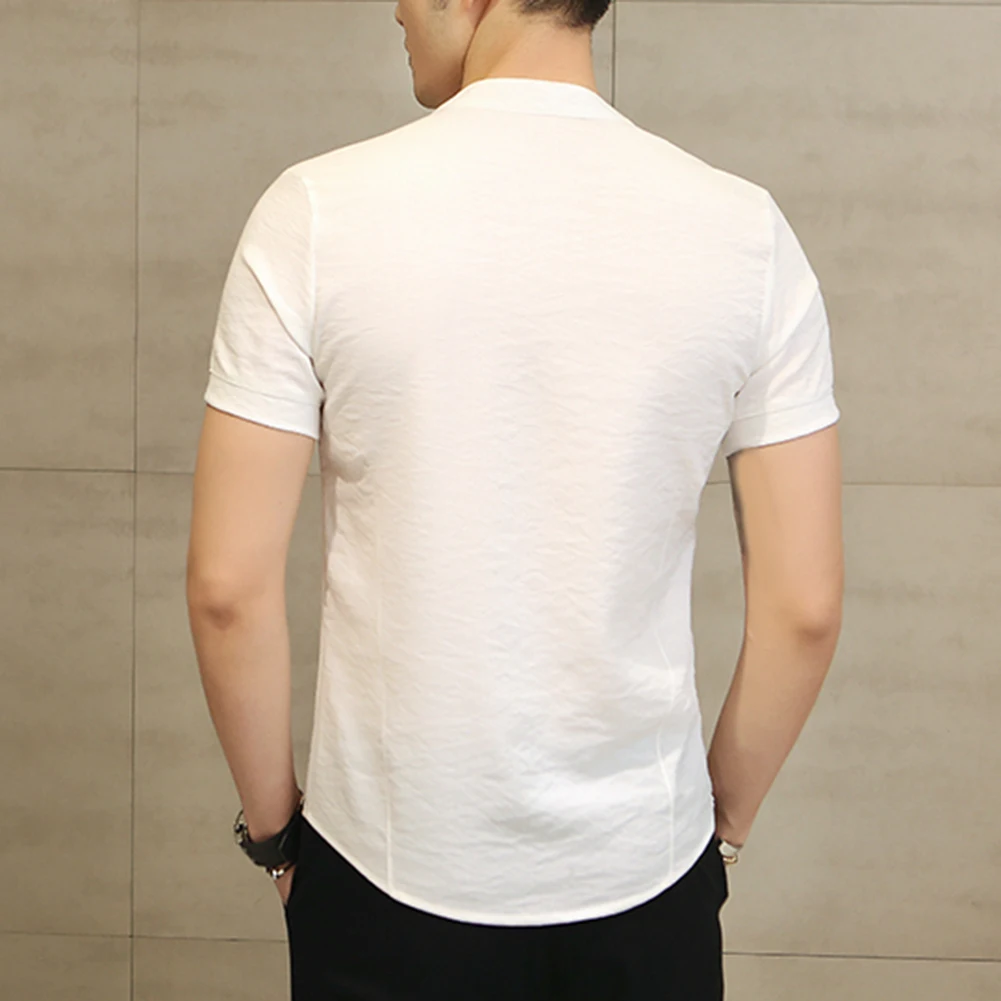 Традиционный китайский костюм Тан мужская летняя форма кунг фу с коротким