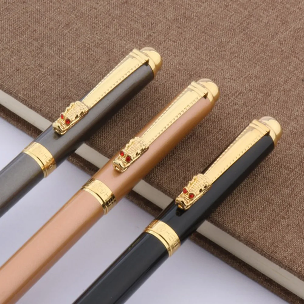 Китайская каллиграфия сосновый бизнес подарок белый золотой авторучка |